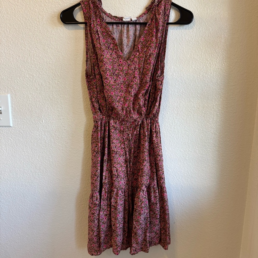 GAP Pink Floral Midi Dress